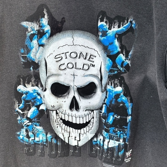 Vintage Hanes Heavyweight 1998 WWF Stone Cold Steve Austin Black Long Sleeve - Picture 4 of 8